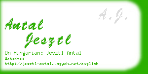 antal jesztl business card